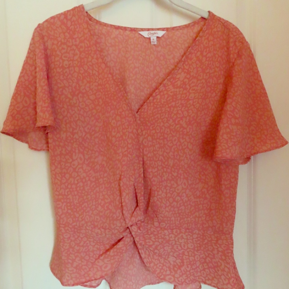 Candies pink cheetah print top